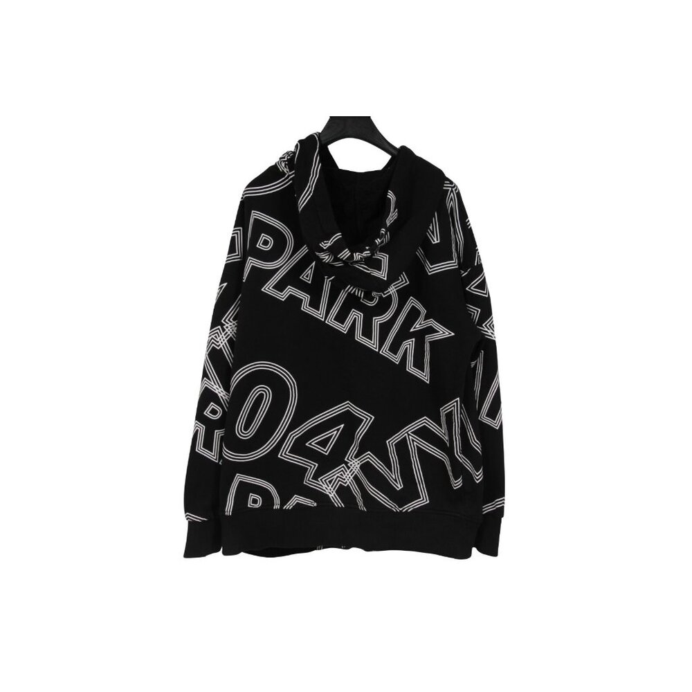 Ivy Park Womens Oversized Broken Logo Hoodie Size Medium White Black Cotton - Picture 2 of 7